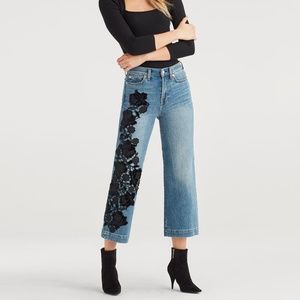 7 For All Mankind Cropped Alexa With Floral